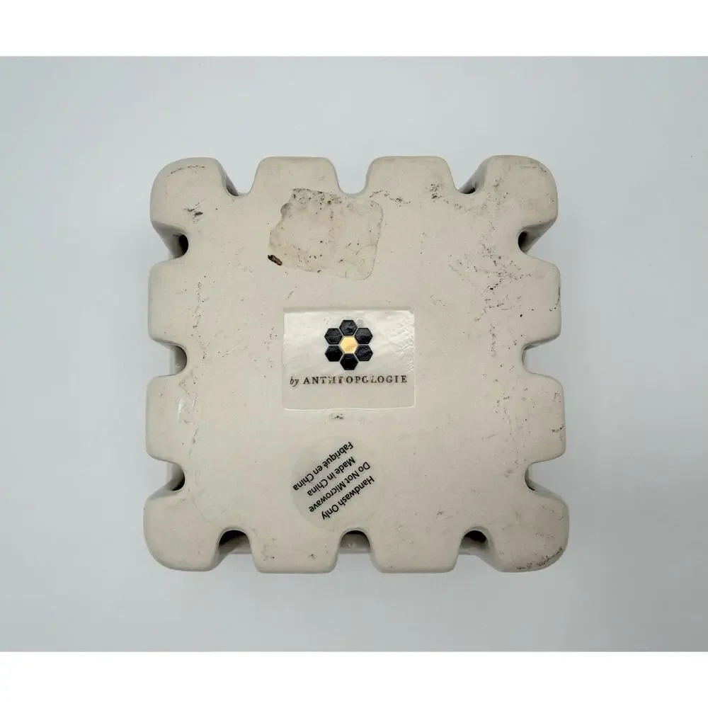 Anthropologie Mon Cheri Bistro Garden Tile Small Stoneware Berry Basket 4.25”
